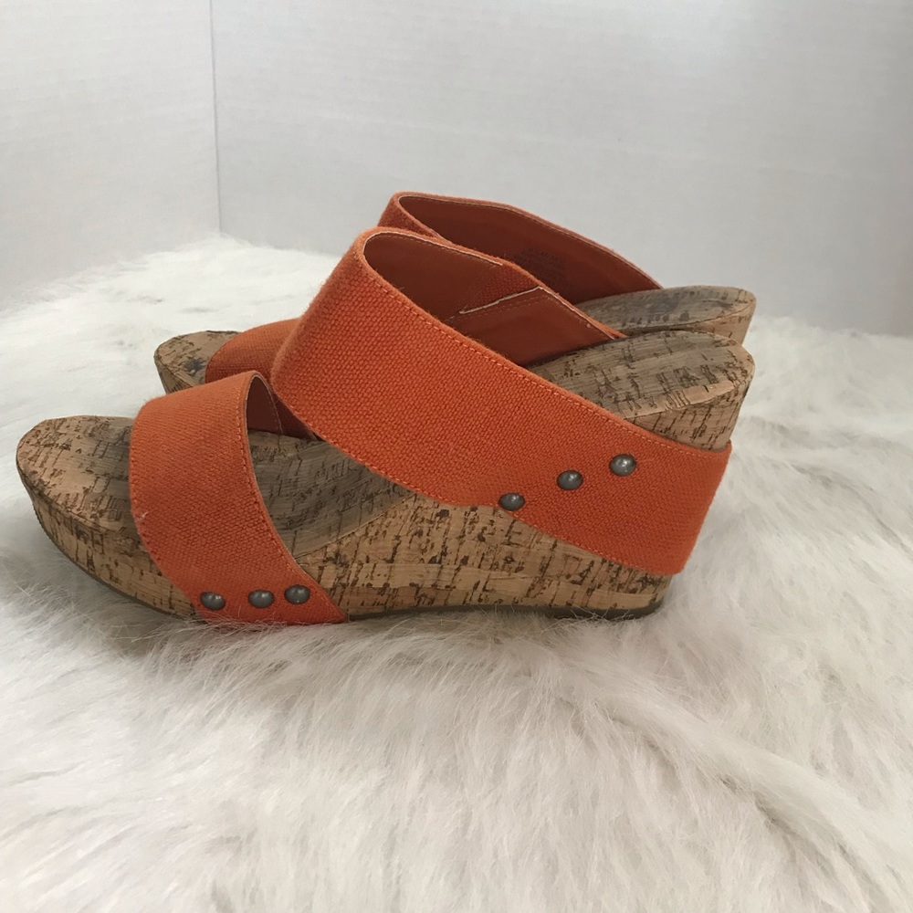 Lucky Brand Magnolia Cork Heel Wedges